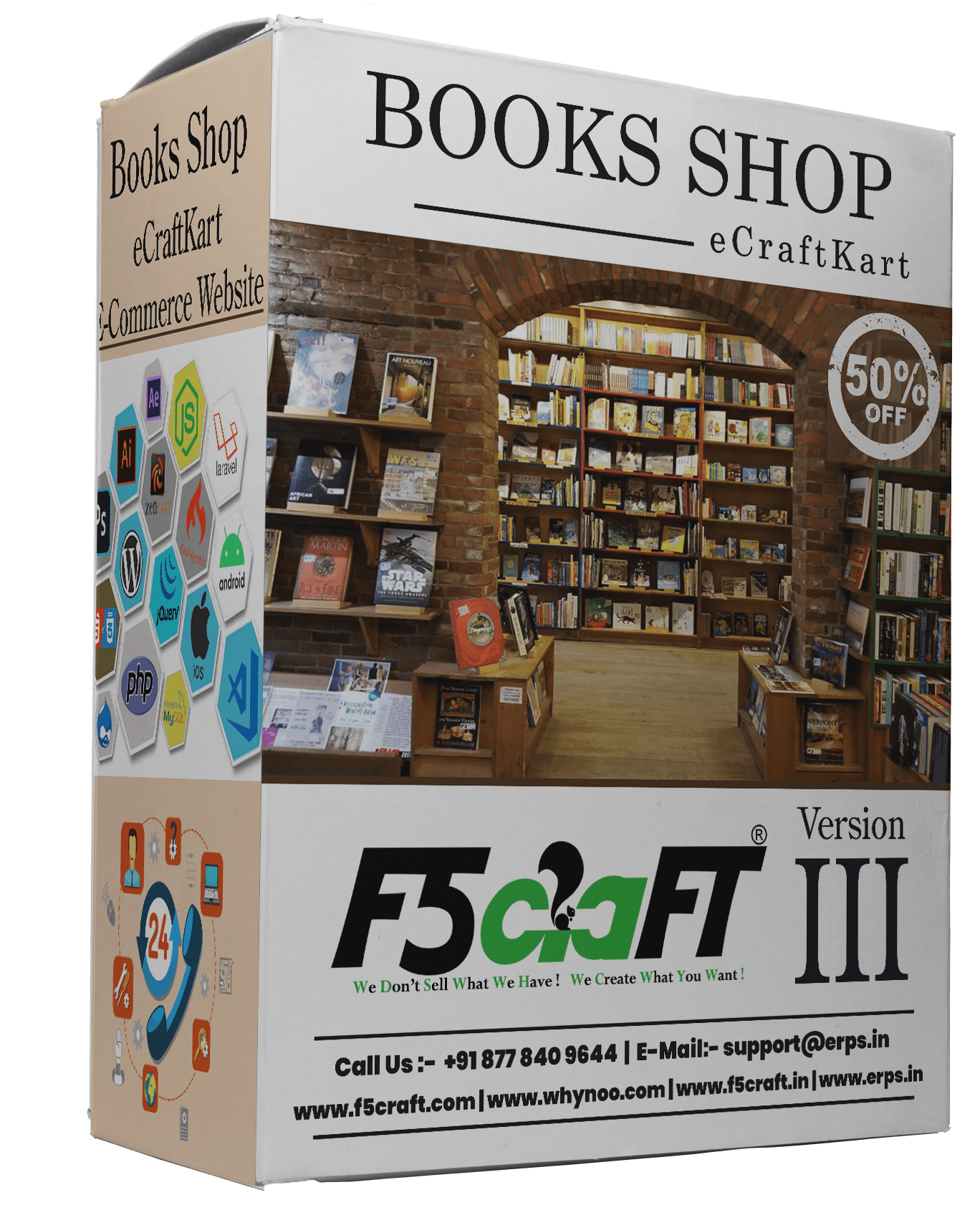 Books Shop F5Craft E-Commerce by eCraftKart