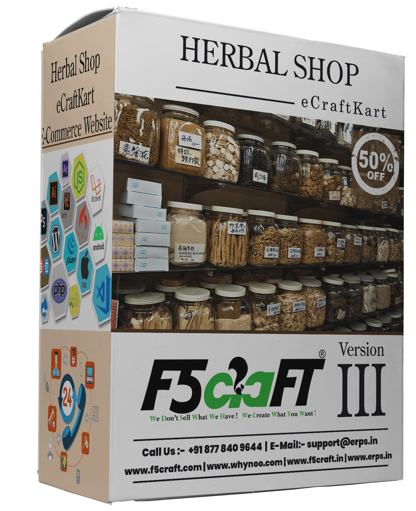 Herbal Shop F5Craft E-Commerce by eCraftKart