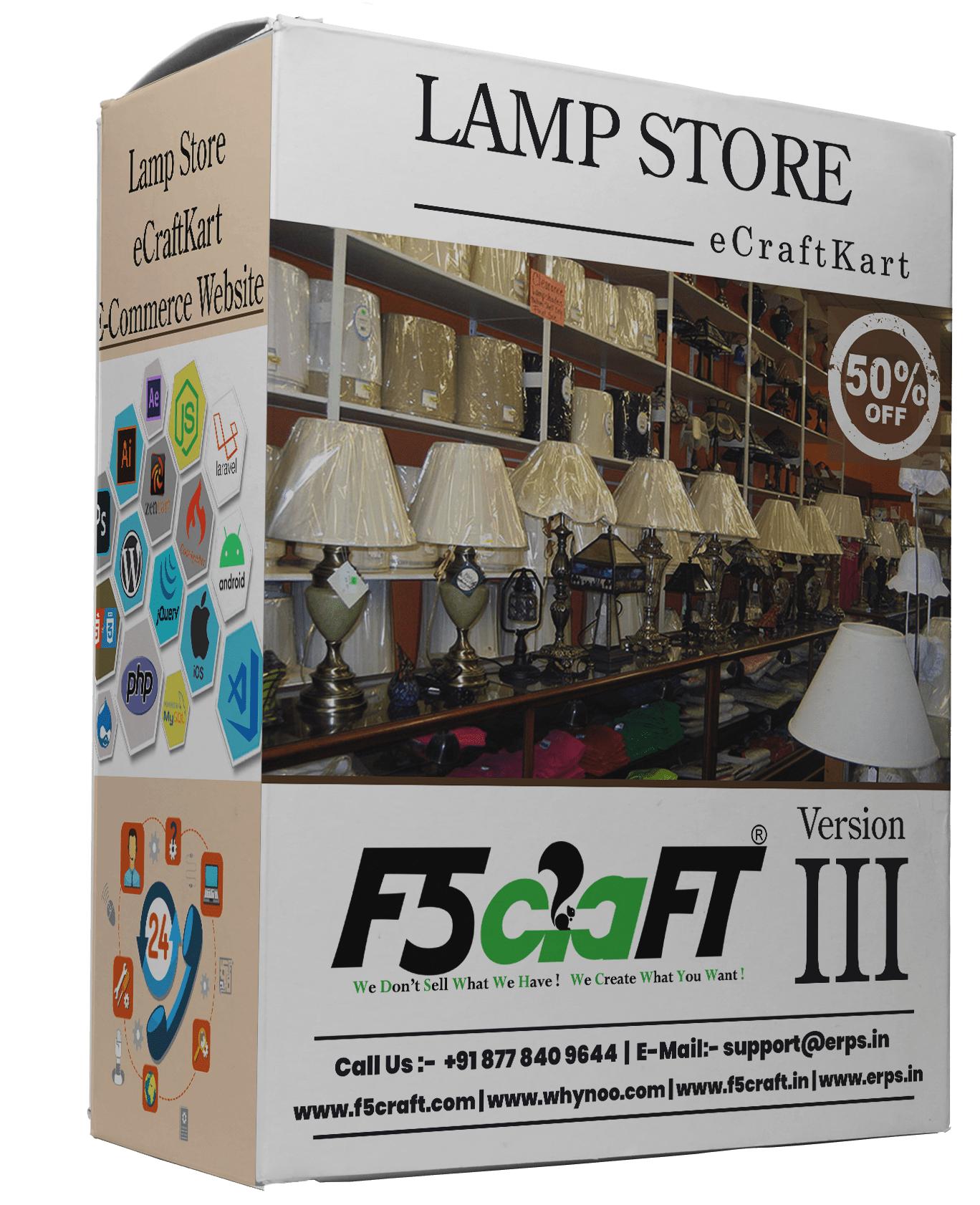 Lamp Store F5Craft E-Commerce by eCraftKart