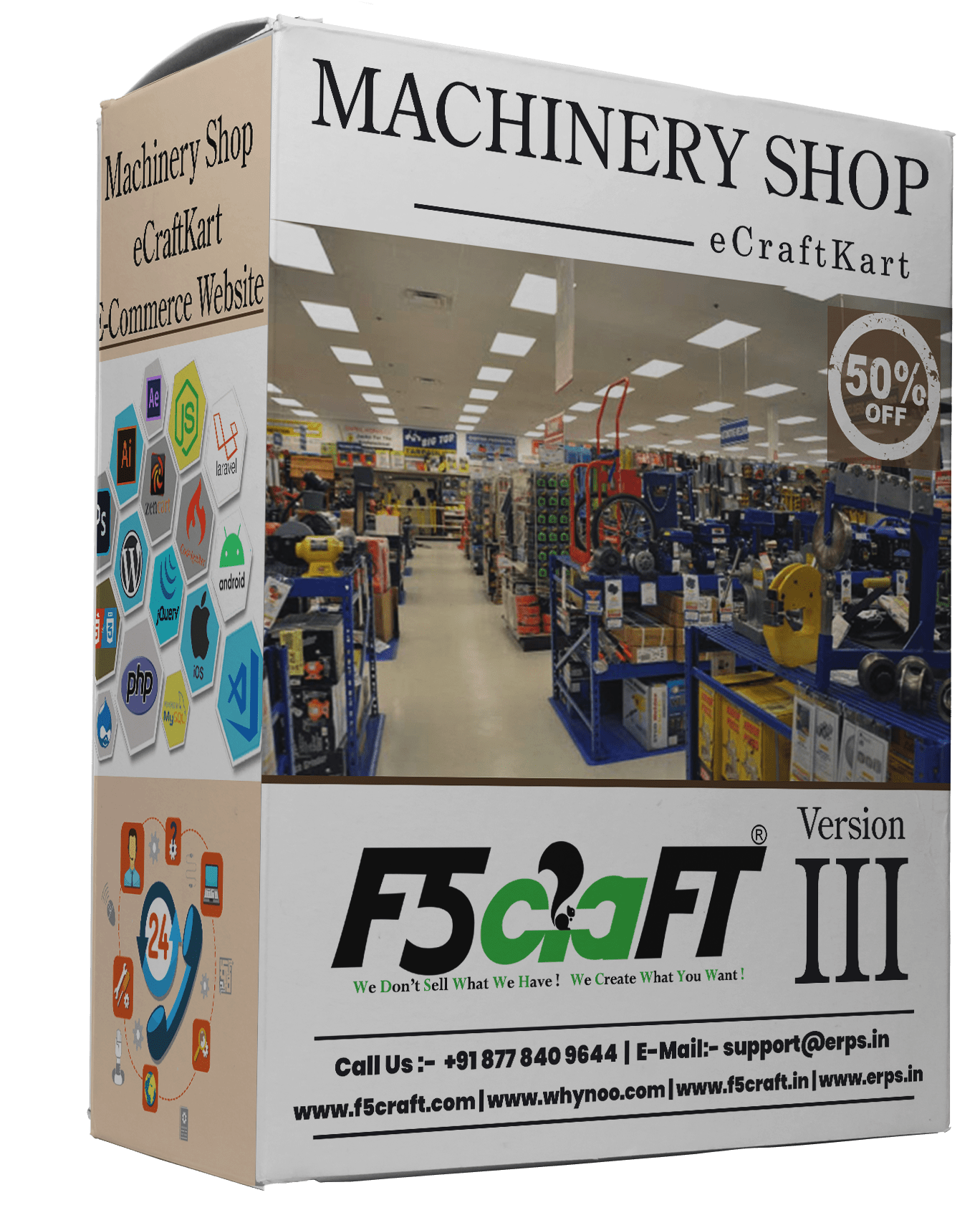 Machinery Shop F5Craft E-Commerce by eCraftKart