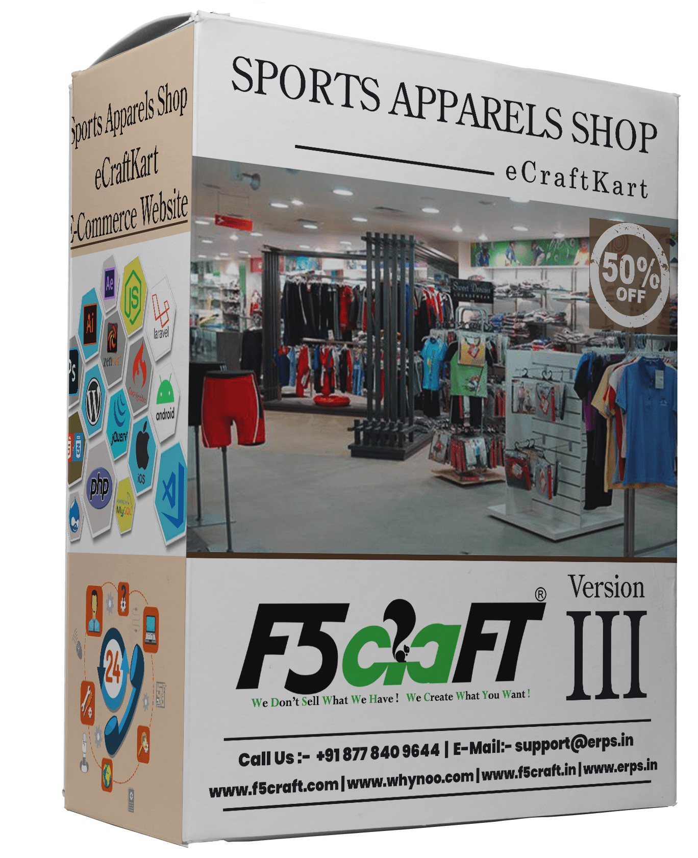 Sports Apparels Shop F5Craft E-Commerce by eCraftKart