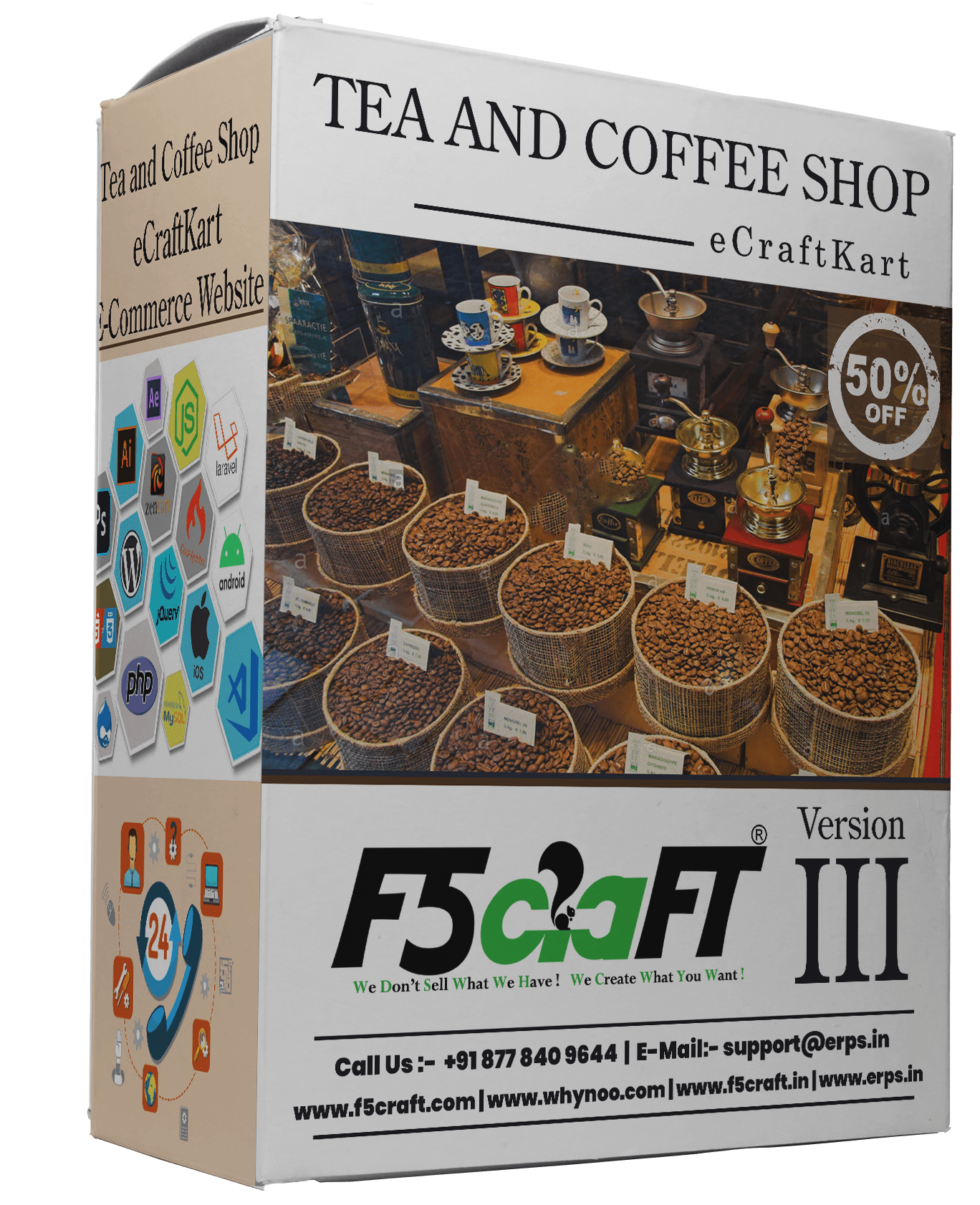 Tea and Coffee Shop F5Craft E-Commerce by eCraftKart