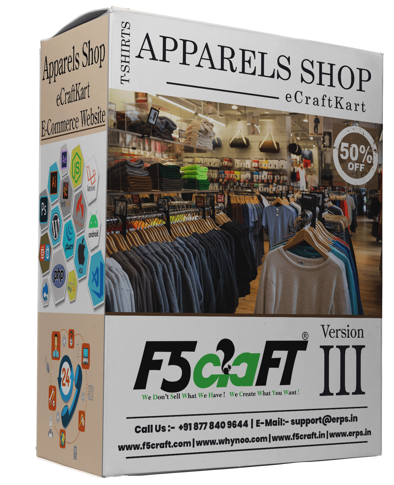 Apparels Shop F5Craft E-Commerce by eCraftKart